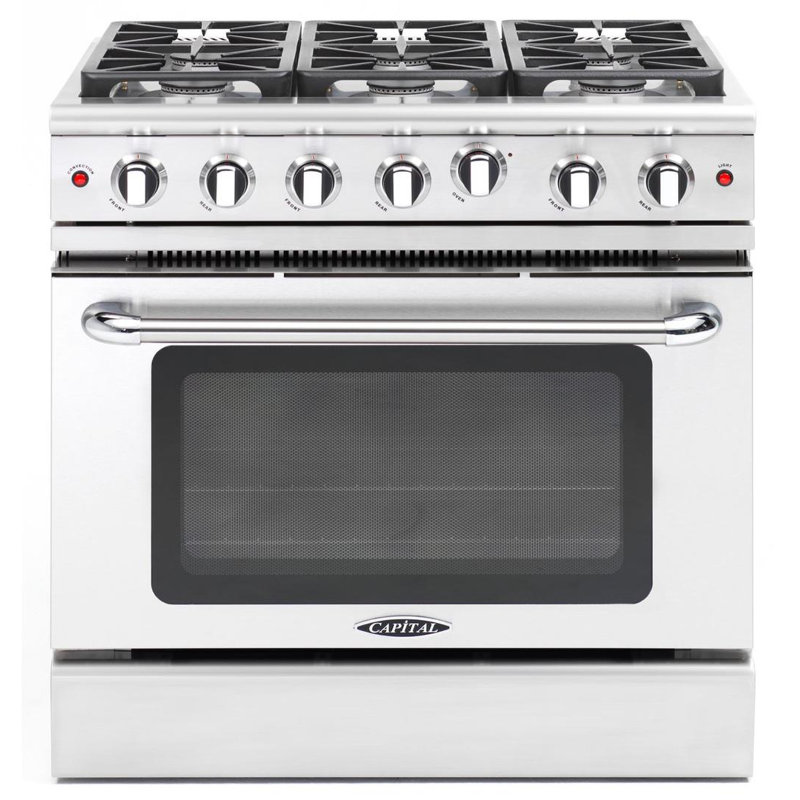Capital 36" 4.9 Cubic Feet Gas Free Standing Range, Liquid Propane