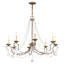 Lustre classique à 8 lumières de style bougie avec détails en cristal Fabio-1592067913
