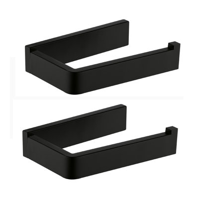 2-Pack Stainless Steel Wall-Mount Single Post Toilet Paper Holder