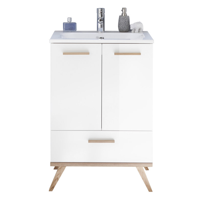 QuickSet 923 61cm Wide Wall-mounted Single Vanity Unit
