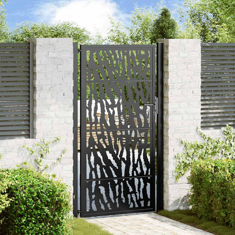 Weathering Steel Gate, Black, 105 x 180 cm