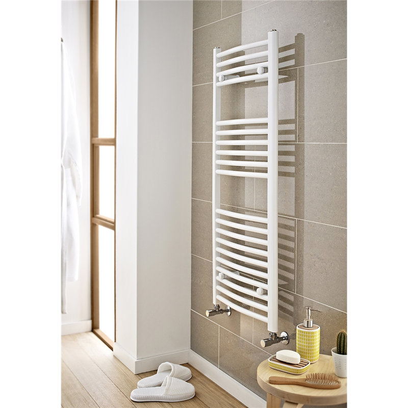 Heated Towel Rails, White, 80cm H x 40cm W x 5.5cm D