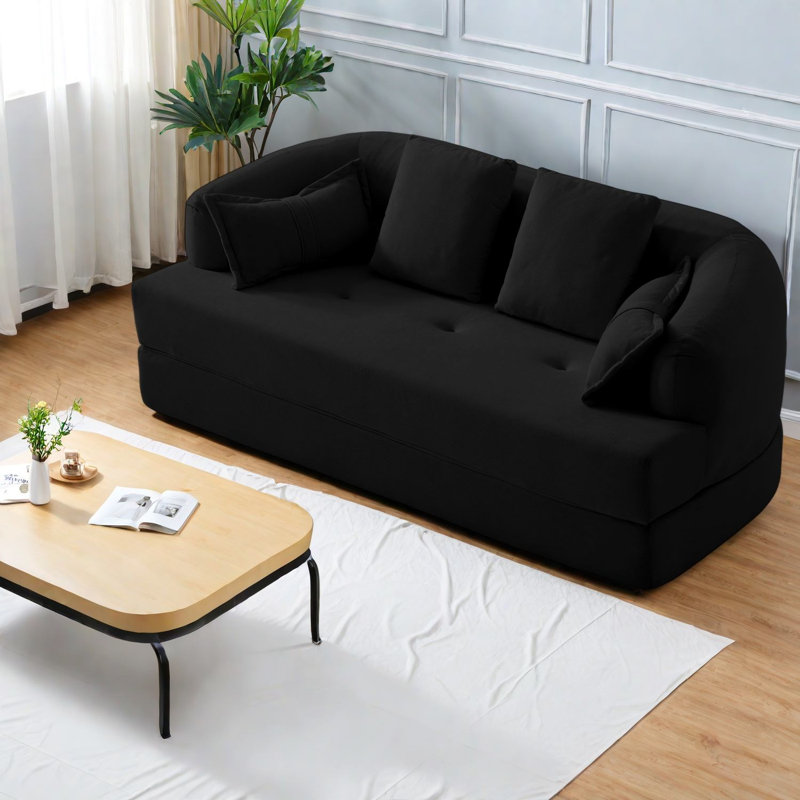 Canapés-lits pliables à compression, canapé-lit 2 places en chenille pour petite maison