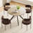 Saveta Round Metal Base Dining Table-97872695-97872696-97872697