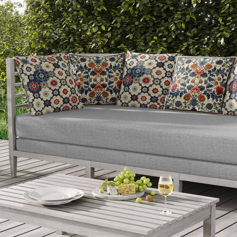 Coussin intérieur / extérieur Flora Medley, Carré 26 po