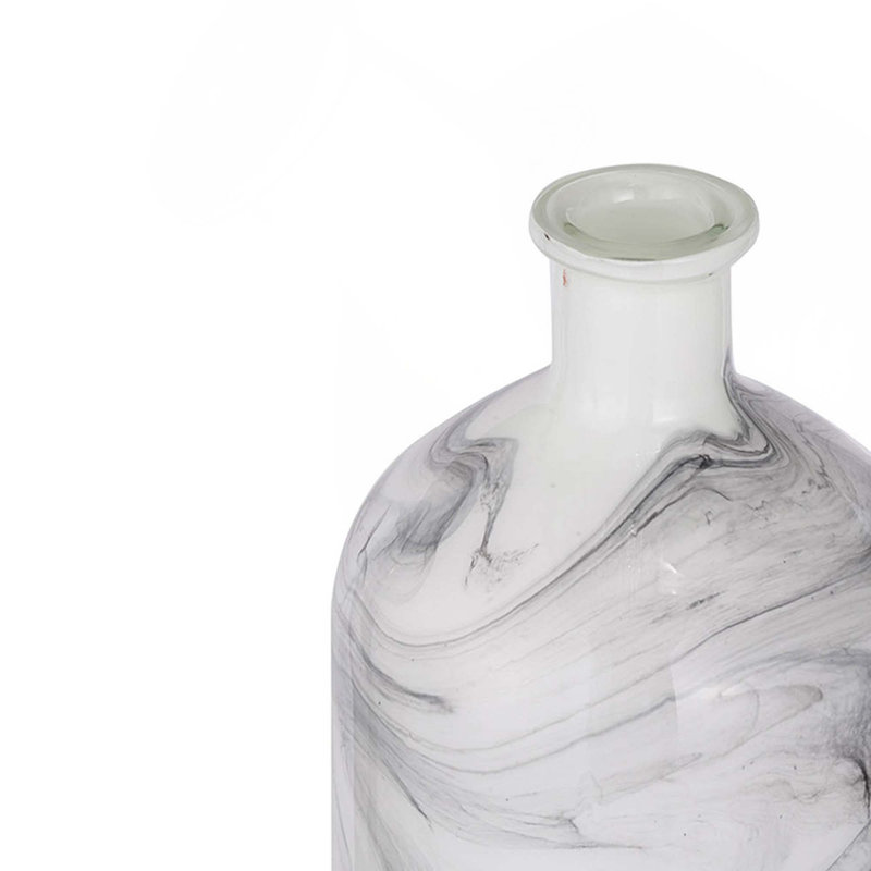 Vase Svirla - tourbillon noir et blanc