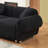Ivy Bronx 112" Modern Curved Sofa, Back Upholstered Couch with 3 Decorative Throw Pillows-42333646