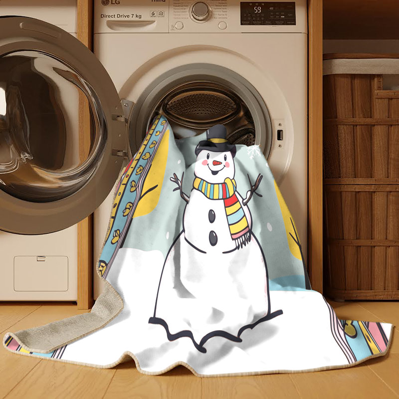 Tapis de vacances d'hiver de Noël lavable The Holiday Aisle®, Tapis de couloir 2 pi x 4 pi