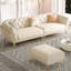 Ensemble de salon en polyester 3 pièces beige