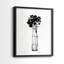 Imprimé floral noir et blanc I-Premium - prêt à accrocher - aucun clou requis - aucun clou requis-1711992009-1711992010