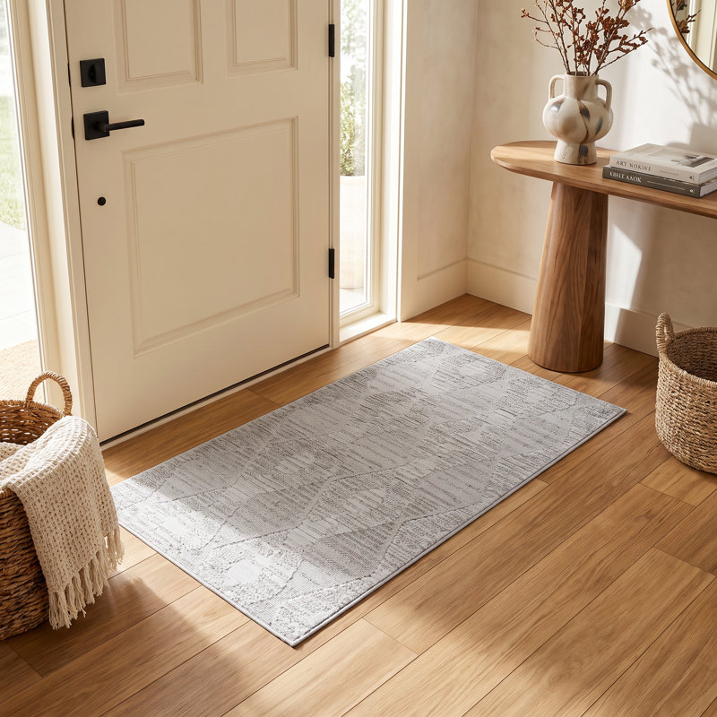 Rug Modern Indoor Area Rug, Gray., Runner 2'3" x 5'1"