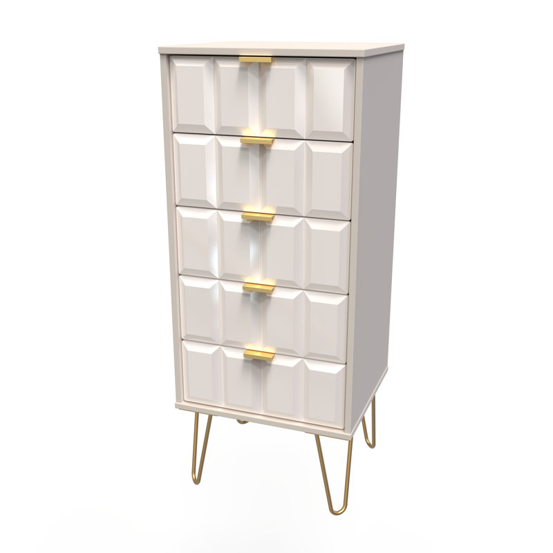 Allem 45cm W Manufactured Wood Bedside Table, Kashmir Gloss/Kashmir