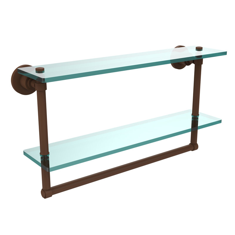Étagère 2 pièces avec barre à serviettes Arviso, Bronze antique