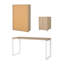 Armoire mobile à 3 tiroirs, bureau d'écriture 59 "avec pieds en acier-594288096-594288097