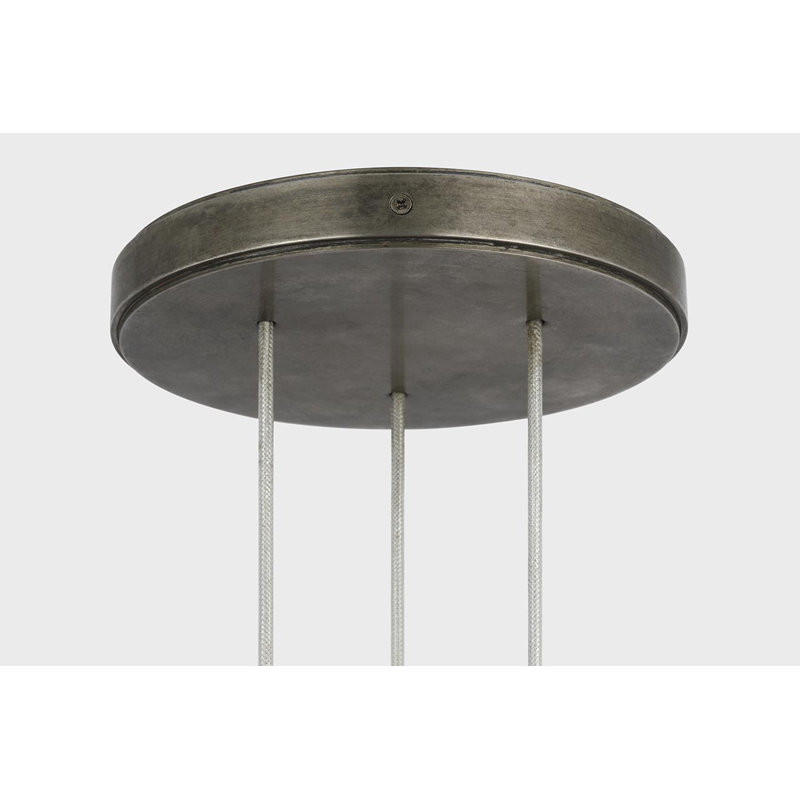 Anne-Marie Barton Armise Pendant with Nova Frost, 242" H x 7.5" W, Mottled Pewter, White