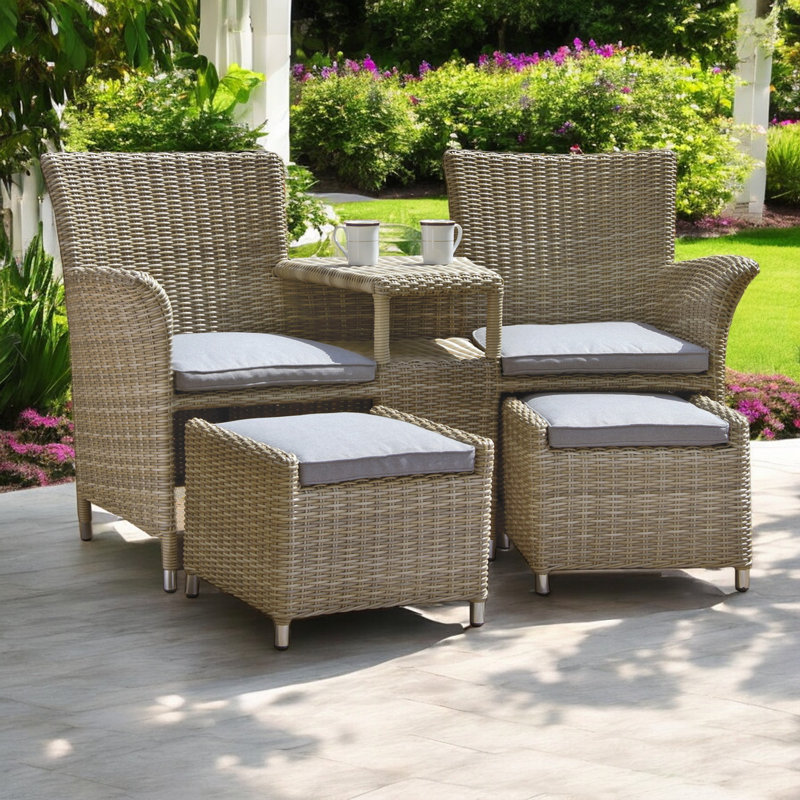WENTWORTH Companion Set (2 X Pull-Out Footstools inc Cushions)