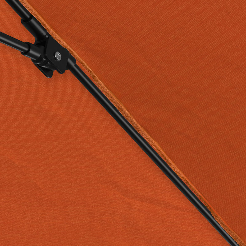 Parasol de marché 90 po Sunbrella, Pierre noire, Toile Sunbrella® Melon