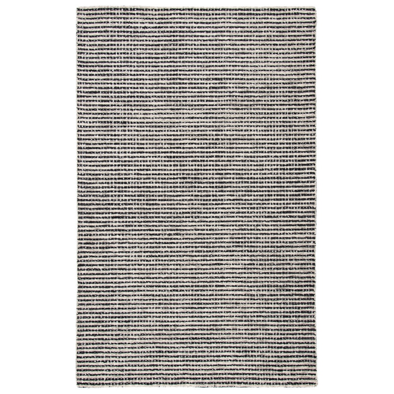 Tapis rayé en laine touffeté à la main Jennaca, Rectangle 4 pi x 6 pi