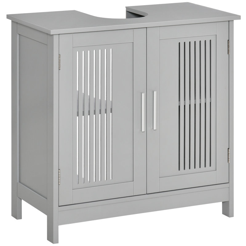 23.5'' W x 23.5'' H x 11.75'' D Free-Standing Bathroom Cabinet,Pedestal Under Sink Bathroom Cupboard with  Adjustable Shelves