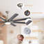 Ventilateur de plafond intelligent 66 po avec lumière DEL à intensité variable Bladehoneybee, moteur à courant continu réversible et télécommande-110330183