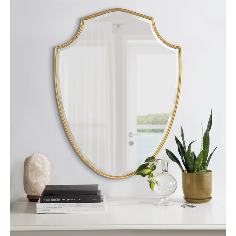Engineered Wood NA Mirror, Gold