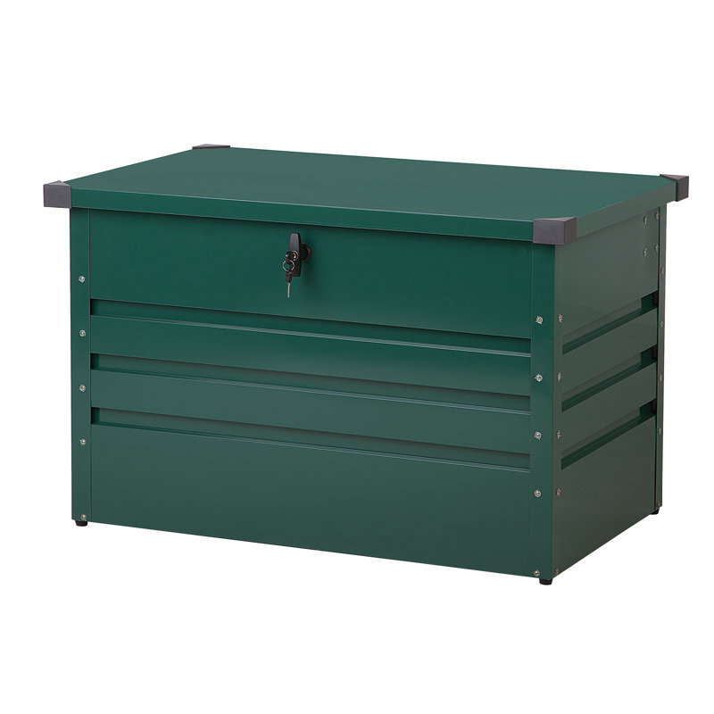 WFX Utility Amante 100cm W 300L Water Resistant Metal Lockable Deck Box, Green