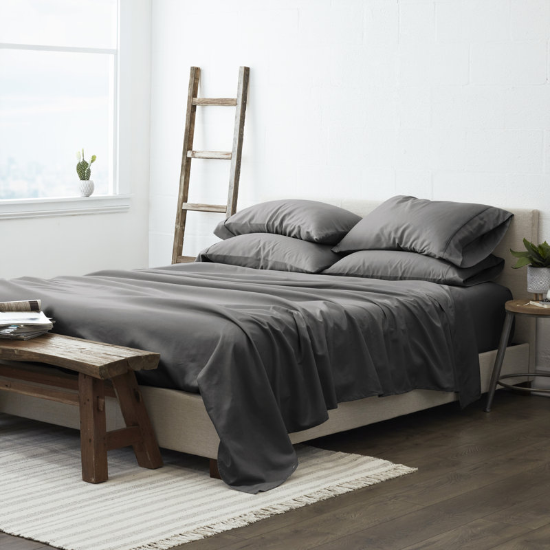 Archimedes Microfiber Sheet Set, Gray, Twin
