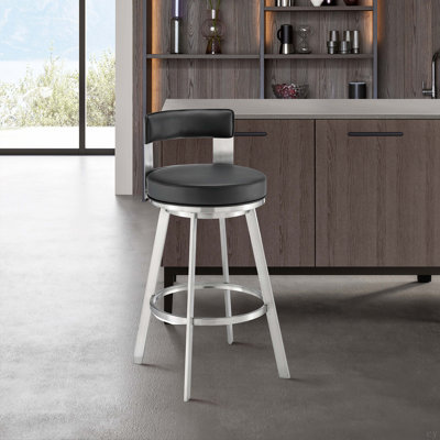 Tabouret tournant 30 "en métal avec similicuir