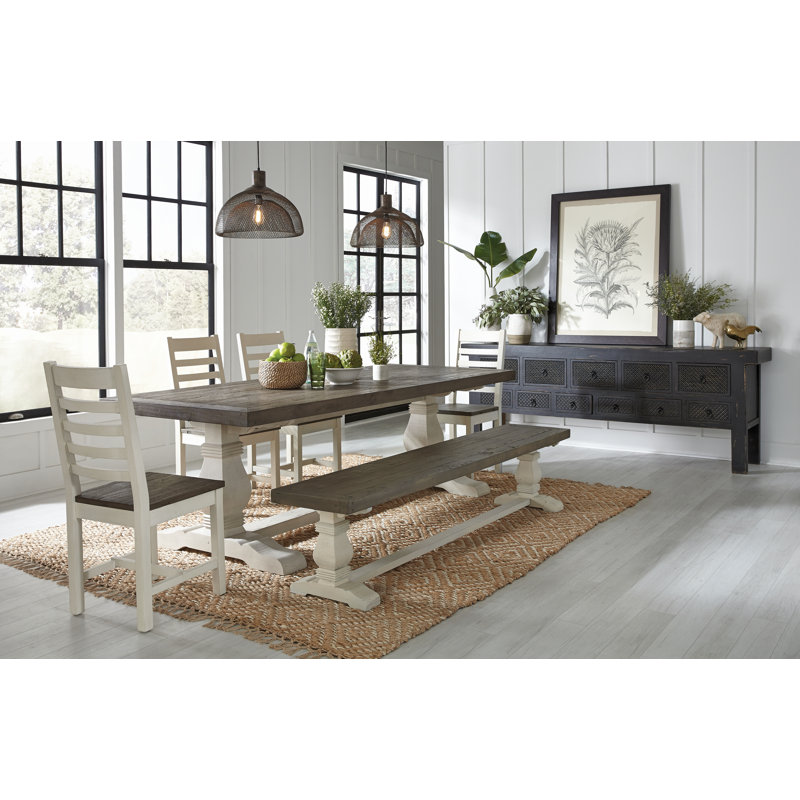 Lahey 93'' Solid Wood Console Table, Black