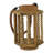 Wood Hurricane Lantern with Spindled Ball Columns and Rope Handle in Casual Home Style Decorative Accent Lighting for Rustic Coastal Farmhouse or Boho Inspired Interiors.