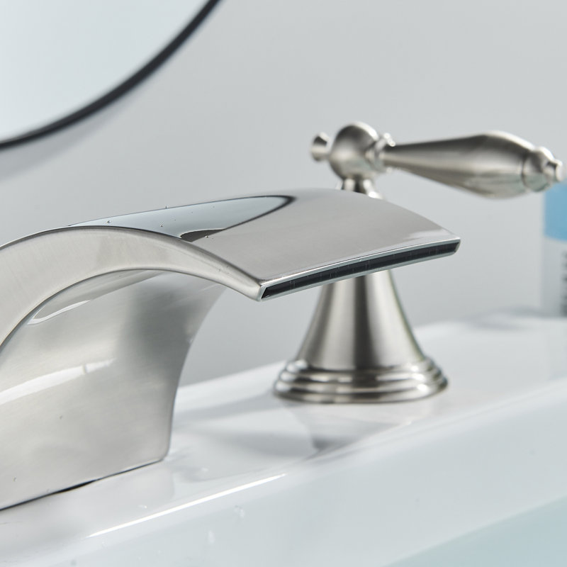 Widespread 2-handle Bathroom Faucet, Silver