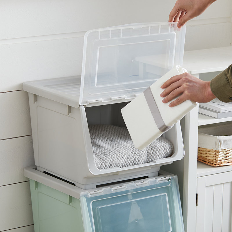 Metro Lane Plastic Storage Tub & Tote, Grey