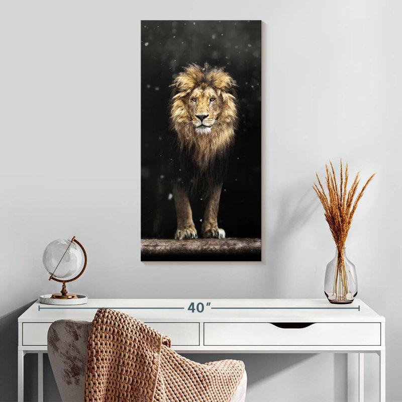 Gloomy Lion, 30" H x 15" W