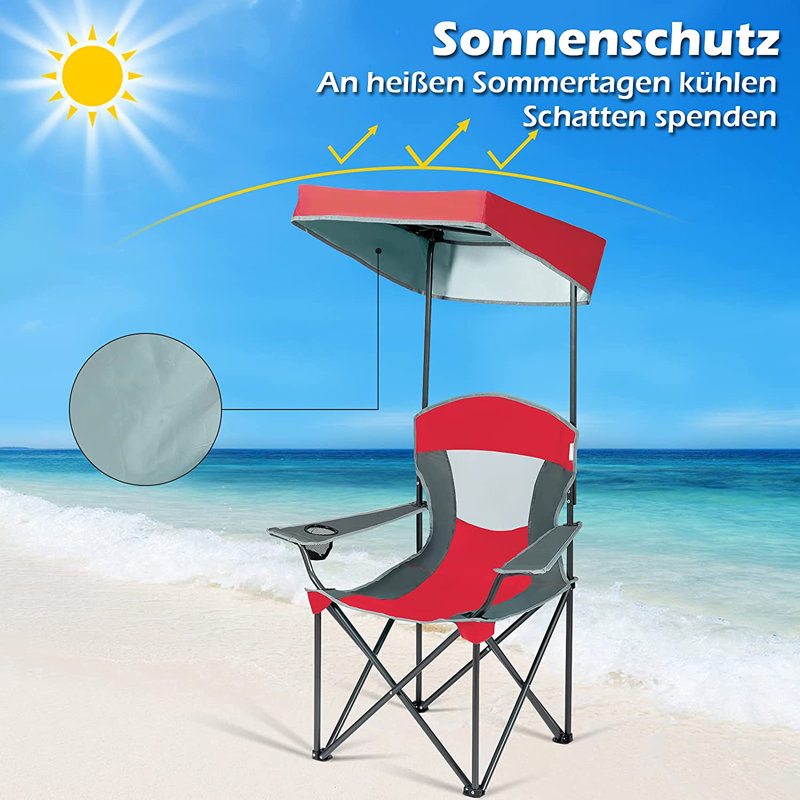 Hundo Folding Camping Chair, Red
