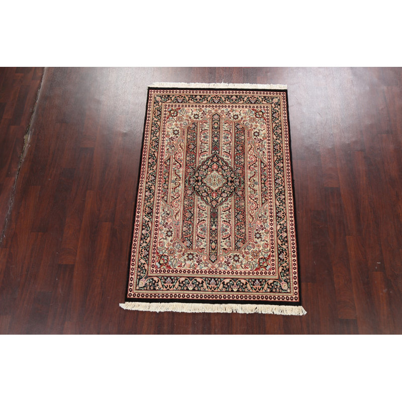 Tapis oriental 100% teinture végétale Tabriz noué à la main 4 x 6