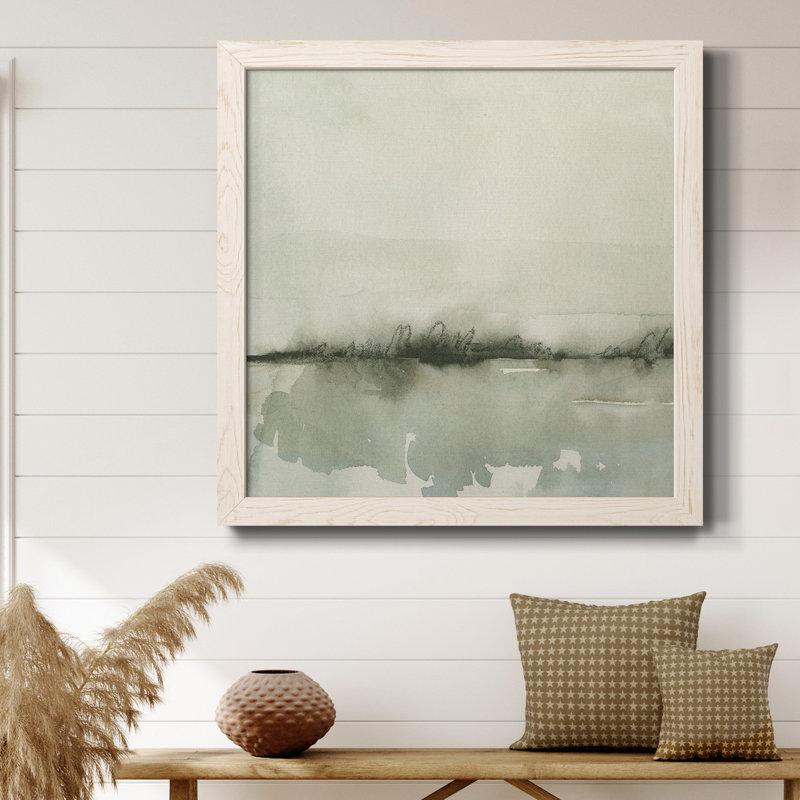 Toile encadrée de qualité supérieure Winter Reflections IV - prête à être accrochée, Cadre blanc