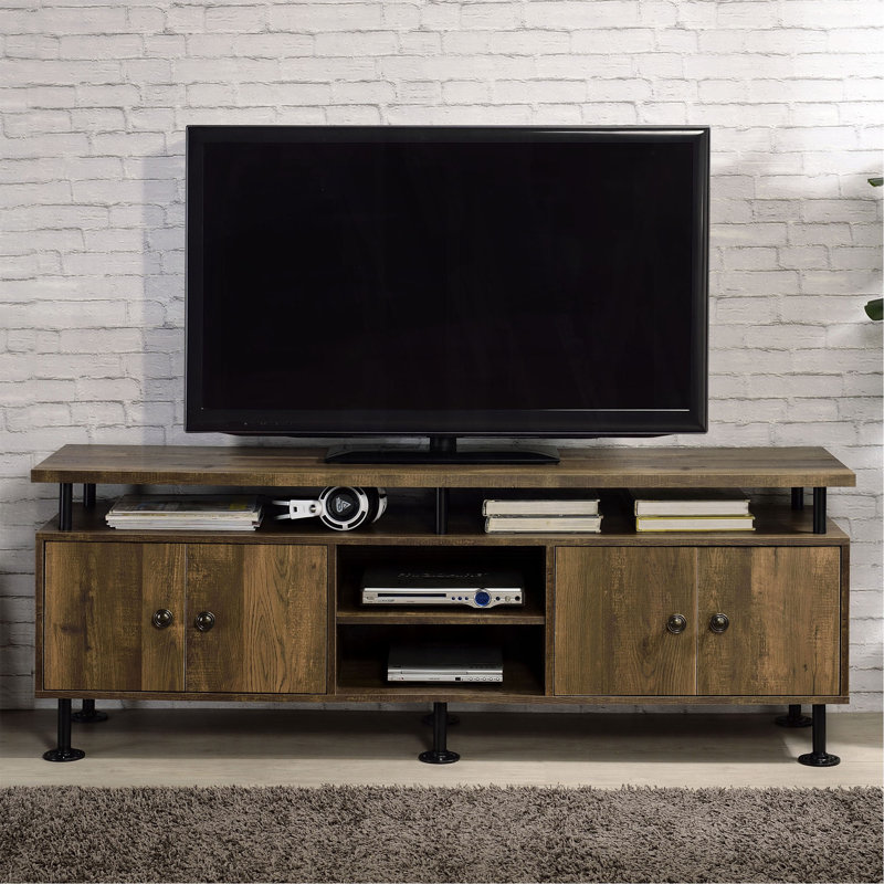 Meuble télé 2 tablettes Rustic Oak