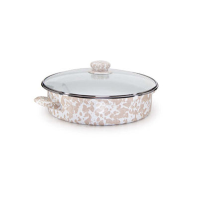 Taupe Swirl Large Saute Pan