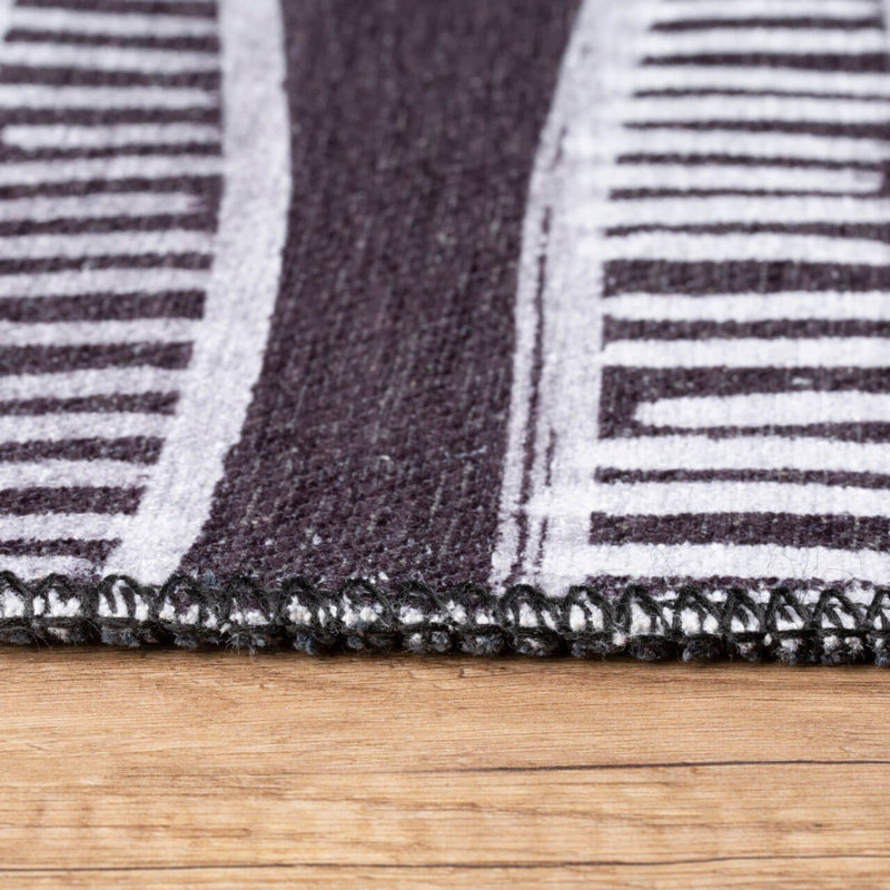 Luxueux tapis lavable à la machine, 100% polyester, 7,5 x 10,8 pieds | Hauteur des poils: 0,2 po, 1850 g / m² | Dessus en polyester recyclé, facile d'entretien, parfait pour le salon et la chambre à coucher, conception douce et durable