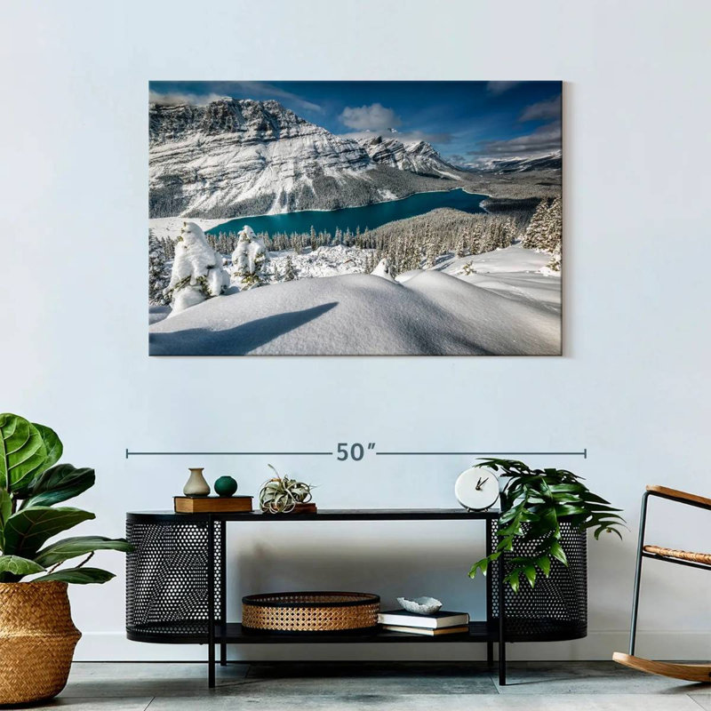 Alvord, lac Peyto dans la neige, H 30 po x l 45 po