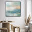 Turquoise Echoes II Canvas Abstract Print by Oliver Gal, Black Frame, 12 x 12-261779560-261779573