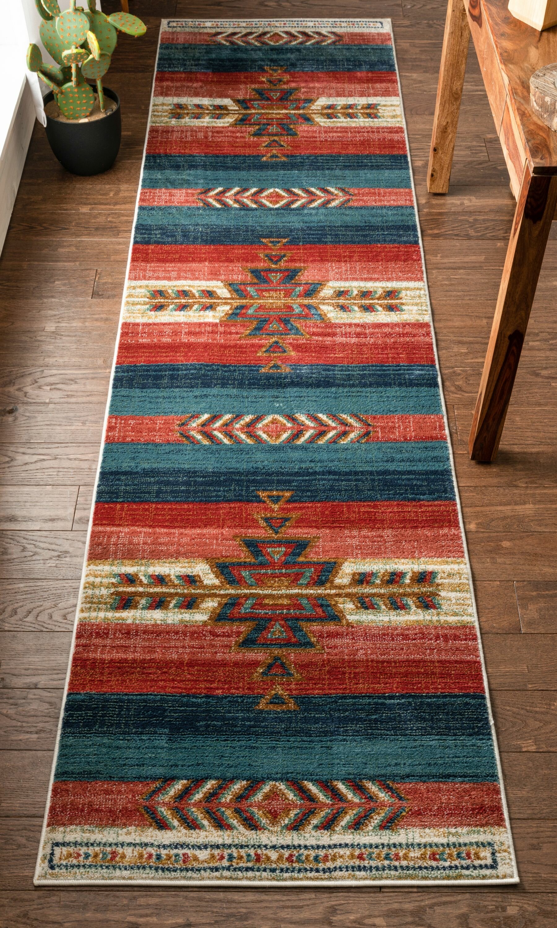 Well Woven Dustin Crimson Southwestern Medallion Area Rug 5x7 (5'3