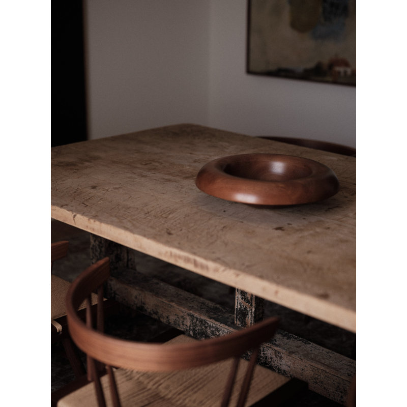 Rond Solid Wood Decorative Bowl