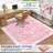 Area Rugs Washable Vintage Floral Area Rug – Non-Slip Low Pile Accent Carpet for Kitchen, Hallway, Living Room, Entryway, Bathroom-737241955-737241953