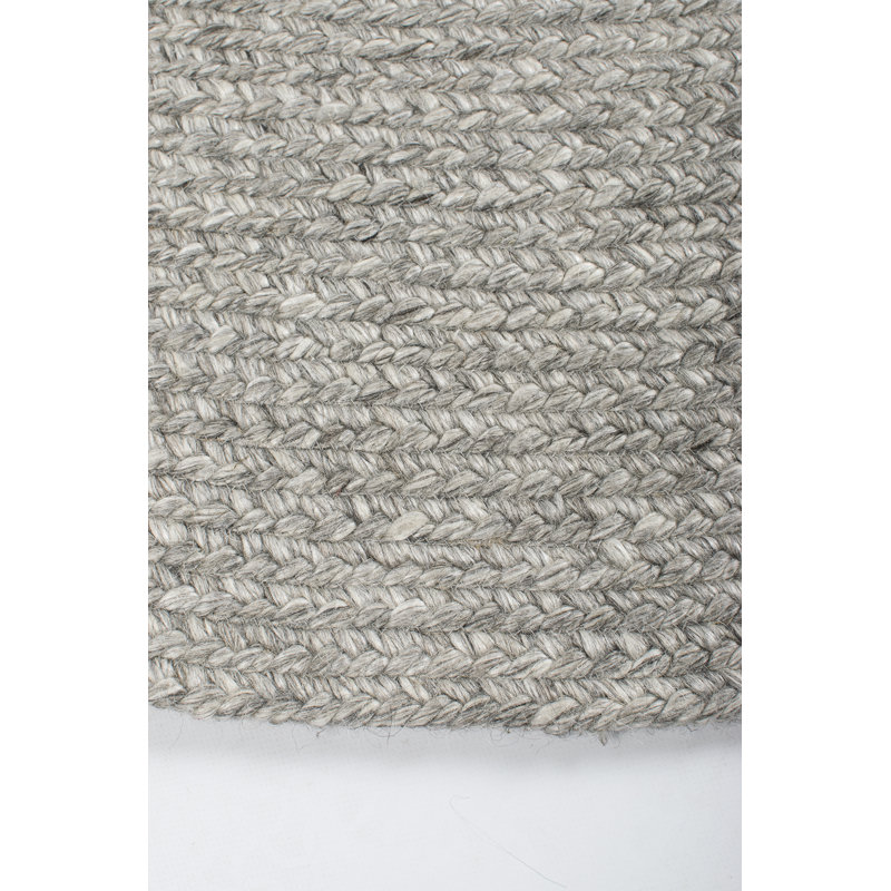Round Brathwaite Solid Colour Hand Woven Area Rug, Round 160cm