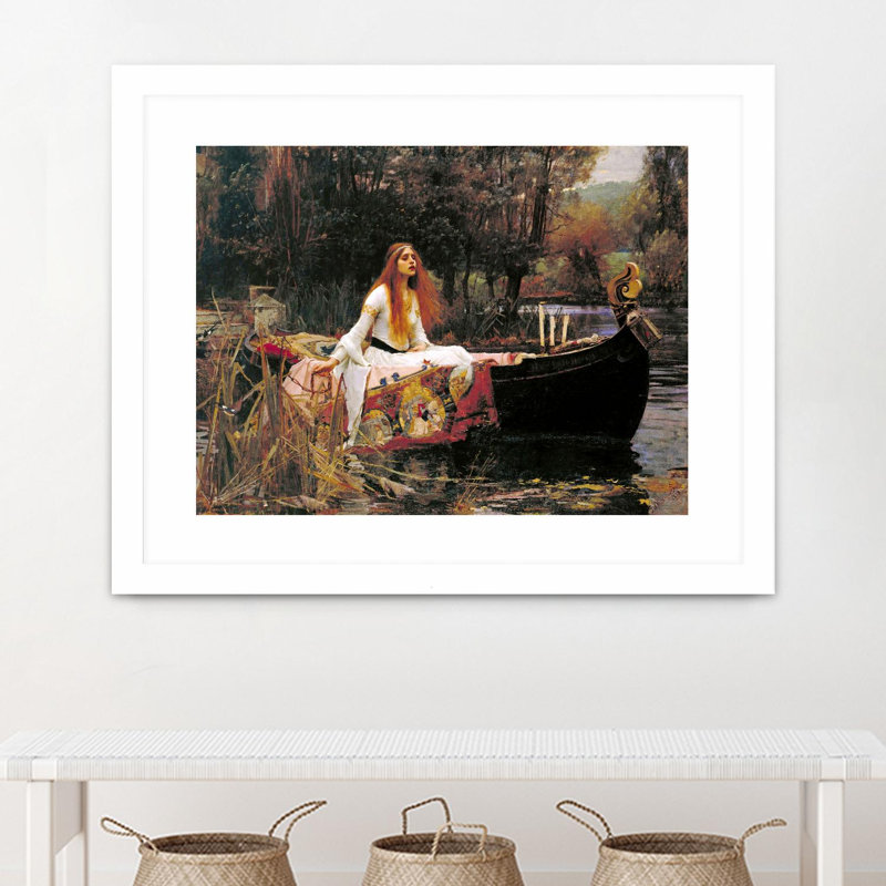 La Dame de Shalott, 1888 po, avec passe-partout, L 32 po x H 24 po, Blanc