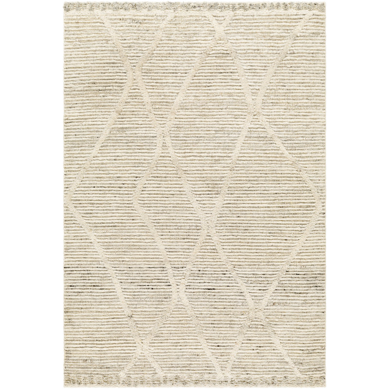 Wool Geometric Area Rug, Rectangle 2' x 3'