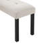 Ensemble de table de salle à manger moderne 6 pièces, table de salle à manger en faux marbre 63 "avec pieds géométriques, 4 chaises rembourrées et 1 banc, facile à assembler, beige et blanc-131983169-131983170-131983172-131983176