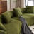 Full Compression Sponge Sofa Curved Modular Sectional Sleeper Couch, High-Density Chenille 800 lbs-1355675457