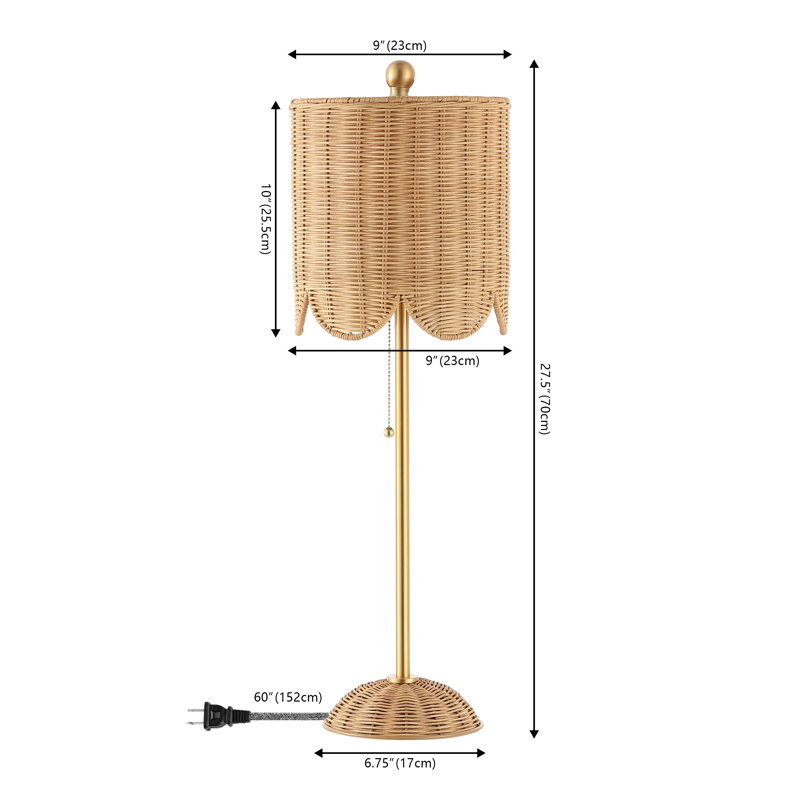 Lampe Volkman, Naturel / laiton doré